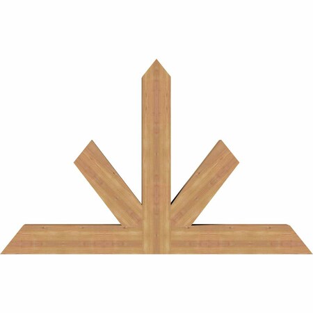 Ekena Millwork Saratoga Timber Gable Bracket, Western Red Cedar, 60"W x 38"H x 5 1/2"D x 5 1/2"F, 15/12 Pitch GBW060X38X0606SAR00SWR